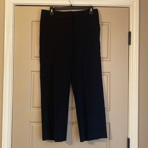 Loft Outlet High Rise Slim Wide Leg Crop in Black